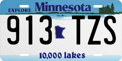 MN license plate 913TZS