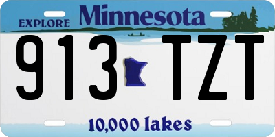 MN license plate 913TZT