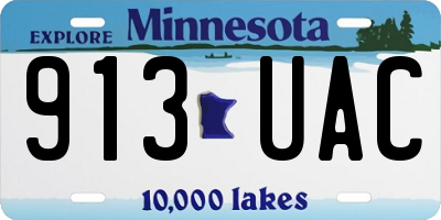 MN license plate 913UAC