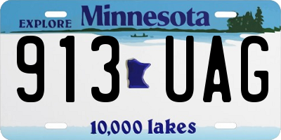 MN license plate 913UAG