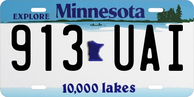 MN license plate 913UAI