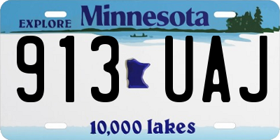 MN license plate 913UAJ