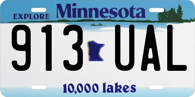 MN license plate 913UAL