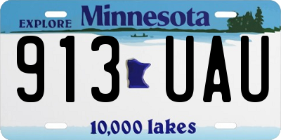 MN license plate 913UAU