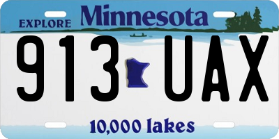 MN license plate 913UAX