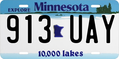 MN license plate 913UAY