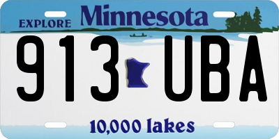 MN license plate 913UBA