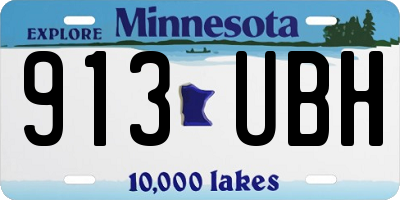 MN license plate 913UBH