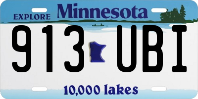 MN license plate 913UBI
