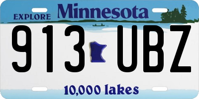 MN license plate 913UBZ
