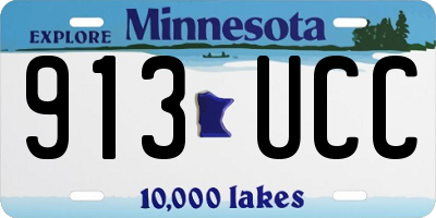 MN license plate 913UCC