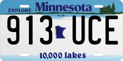 MN license plate 913UCE