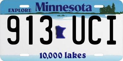 MN license plate 913UCI