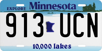 MN license plate 913UCN