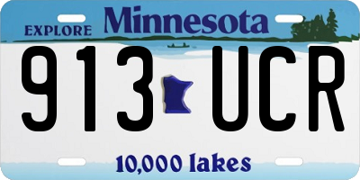 MN license plate 913UCR
