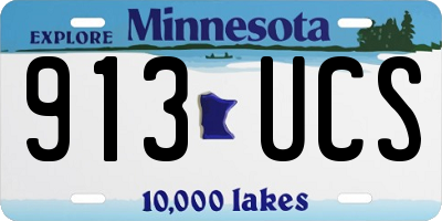 MN license plate 913UCS