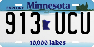 MN license plate 913UCU