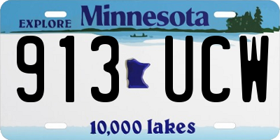 MN license plate 913UCW