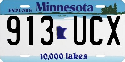 MN license plate 913UCX