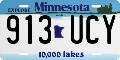 MN license plate 913UCY