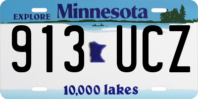 MN license plate 913UCZ