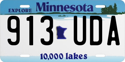 MN license plate 913UDA