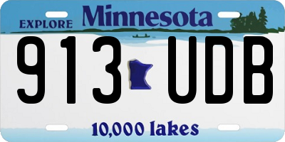 MN license plate 913UDB