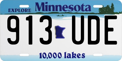MN license plate 913UDE
