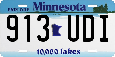MN license plate 913UDI