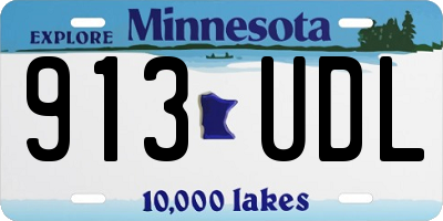 MN license plate 913UDL