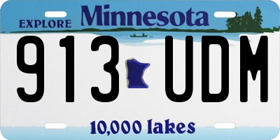 MN license plate 913UDM