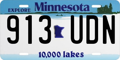 MN license plate 913UDN