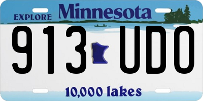 MN license plate 913UDO