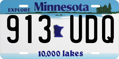 MN license plate 913UDQ