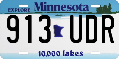 MN license plate 913UDR