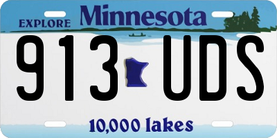 MN license plate 913UDS