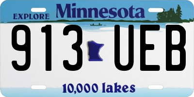 MN license plate 913UEB
