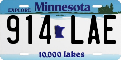 MN license plate 914LAE