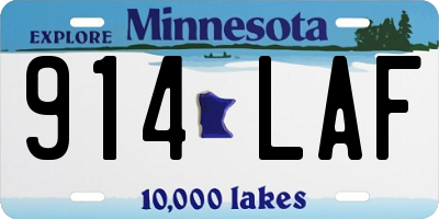 MN license plate 914LAF