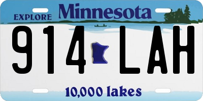 MN license plate 914LAH