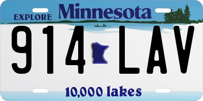 MN license plate 914LAV