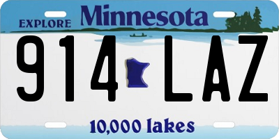 MN license plate 914LAZ
