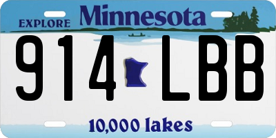 MN license plate 914LBB
