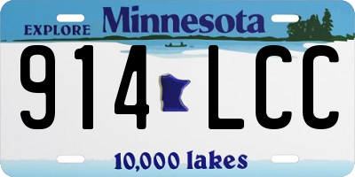 MN license plate 914LCC