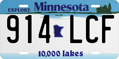 MN license plate 914LCF
