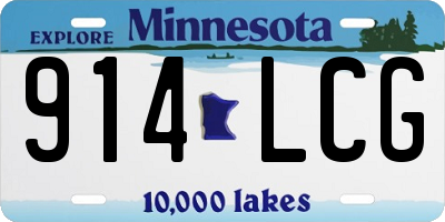 MN license plate 914LCG