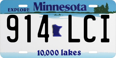 MN license plate 914LCI
