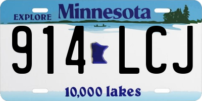MN license plate 914LCJ