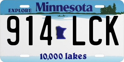 MN license plate 914LCK