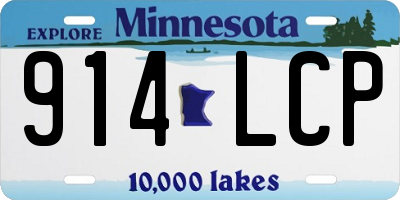 MN license plate 914LCP